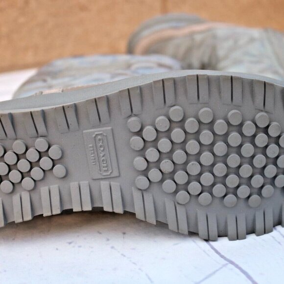 New Coach Demure Gray Nylon Boot Size Women’s 6 1/2 B - Picture 15 of 16